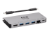 U442-DOCK5D-GY - Eaton Tripp Lite Series USB C Docking Station USB Hub 4k w/ HDMI, Gbe Gigabit Ethernet, SD Card Reader, PD Charging - Left-angle