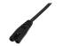 PXTNB2SEU1M - StarTech.com 1m (3ft) Laptop Power Cord, EU Plug to C7, 2.5A 250V, 18AWG, Notebook / Laptop Replacement AC Power Cord, Printer/Power Brick Cord, Europlug to IEC 60320 C7 - Close up