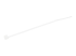 CBMZT4NK - Startech 10cm(4") Cable Ties, 2mm(1/16") wide, 22mm(7/8") Bundle Diameter, 8kg(18lb) Tensile Strength, Nylon Self Locking Zip Ties with Curved Tip, 94V-2/UL Listed, 1000 Pack, White - Left-angle