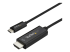 CDP2HD1MBNL - StarTech.com 3ft (1m) USB C to HDMI Cable, 4K 60Hz USB Type C to HDMI 2.0 Video Adapter Cable, Thunderbolt 3 Compatible, Laptop to HDMI Monitor/Display, DP 1.2 Alt Mode HBR2 Cable, Black - Right-angle
