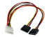 PYO2LP4SATA - StarTech 12in LP4 to 2x SATA Power Y Cable Adapter - Right-angle