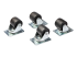 RKCASTER2 - Startech Heavy Duty Casters for Server Racks/Cabinets, Set of 4 Universal M6 2-inch Swivel Caster Kit, 45x75mm Pattern, Replacement Caster Wheels for 4 Post Racks, Steel/Plastic - Left-angle