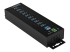 HB30A10AME - Startech 10 Port USB Hub with Power Adapter, Surge Protection, Metal Industrial USB 3.0 Data Transfer Hub, Din Rail, Wall or Desk Mountable, High Speed USB 3.1/ USB 3.2 Gen 1 5Gbps Hub - Top