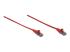 342131 - Intellinet Network Patch Cable, Cat6, 0.5m, Red, CCA, U/UTP, PVC, RJ45, Gold Plated Contacts, Snagless, Booted, Lifetime Warranty, Polybag - Left-angle